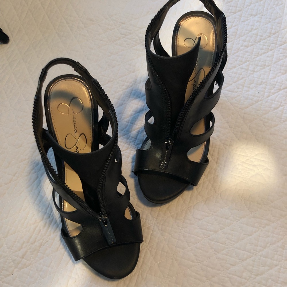 Jessica Simpson Zipper Heels
